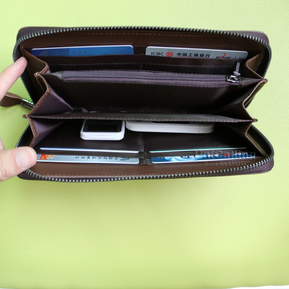 UniCalling новый стиль коровья кожа Длинный кошелек деловая на молнии клатч сумка