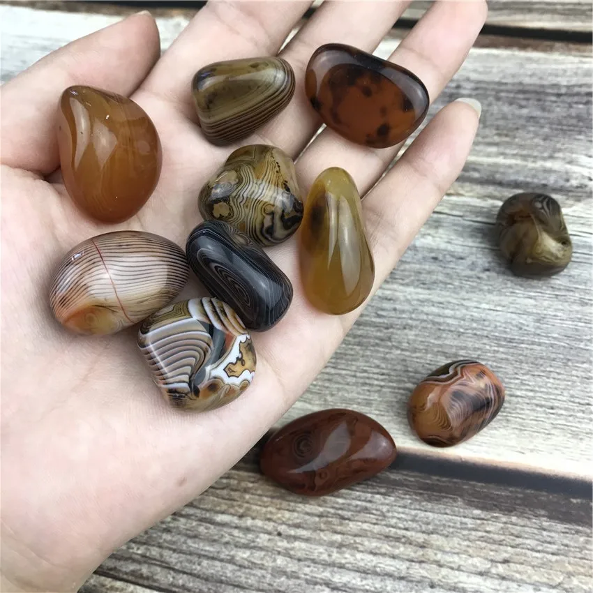 5 шт. натуральный агат камень на удачу мадагаскарский полосчатый Агат для тела