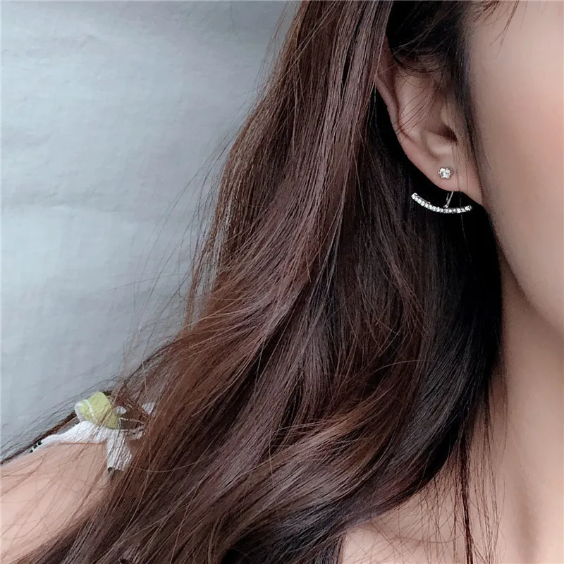 S925 Серебряная игла новые модные выразительные милые блестящие стразы