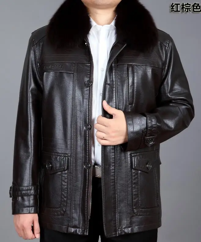 M-3XL/Лидер продаж/зимняя мужская модная новинка с отворотом меховым воротником