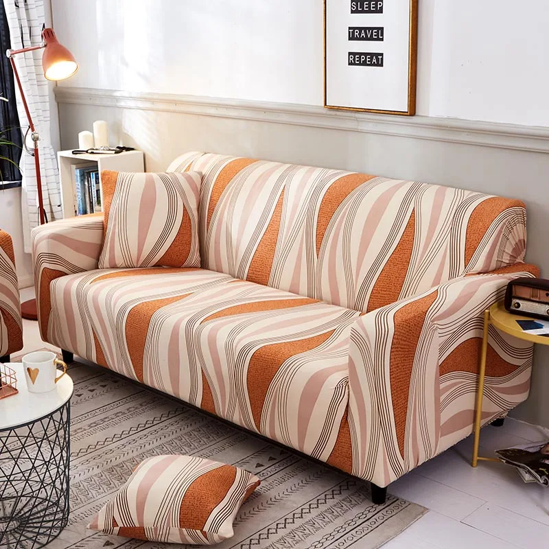 

Elastic Sofa Cover Printed Flowers Slipcover Tight Wrap All-inclusive Corner Sofa Cover Stretch Furniture Covers 1/2/3/4 seater