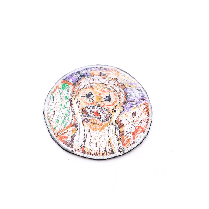

2pcs/lot Creative Funny Scream Edward Painting Cartoon Parches Embroidered Iron on Patches for Clothing Stickers SC4048