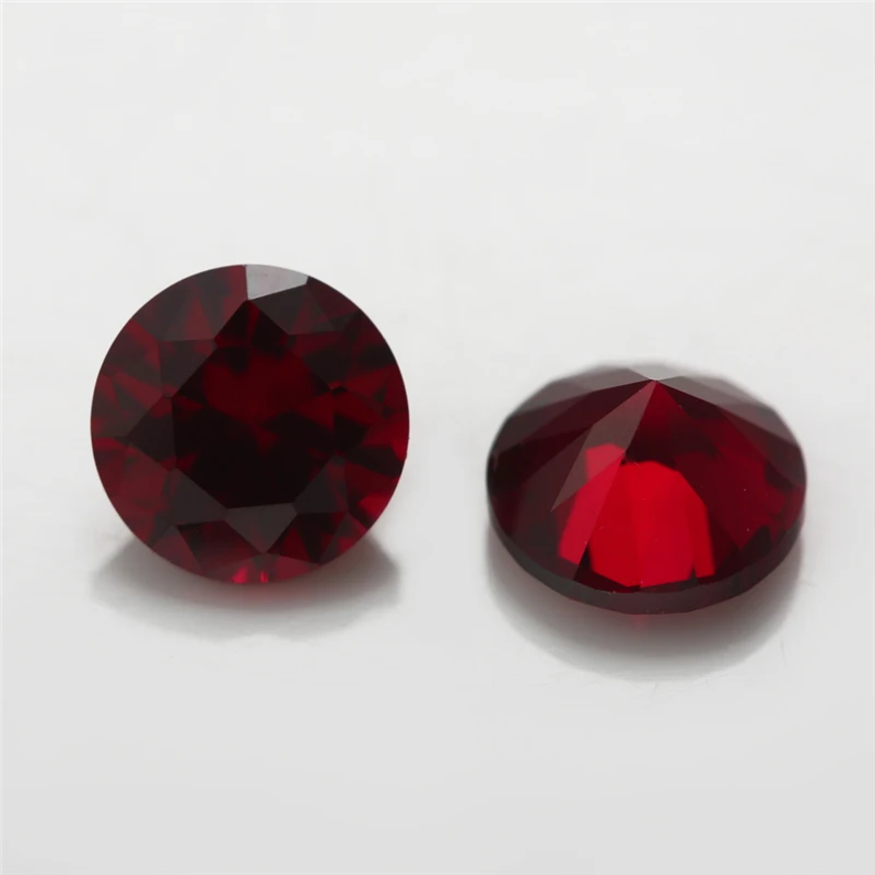 

Size 3mm~12mm Round Brilliant Cut Big Size Synthetic Corundum Stone For Jewelry 5# 8# Color