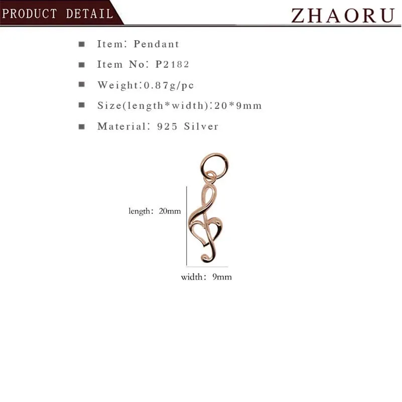 Zhaoru 925 Sterling Silver Pendant Charm Fit Bracelet &amp Bangle Necklace DIY Fine Jewelry ZP2182 None Stone | Украшения и