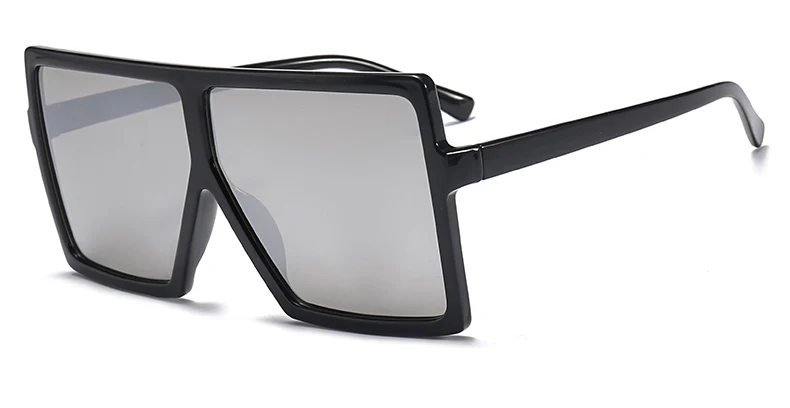 C6 Black Silver ROSANNA, негабаритные солнцезащитные очки для женщин, брендовая дизайнерская квадратная Большая рама, солнцезащитные очки в винтажном стиле, солнцезащитные очки для путешествий, женские Оттенки UV400 - Цвет линз: C6 Black Silver