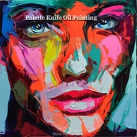 hand painted francoise nielly palette knife portrait face oil painting character figure canva wall art picture15 19