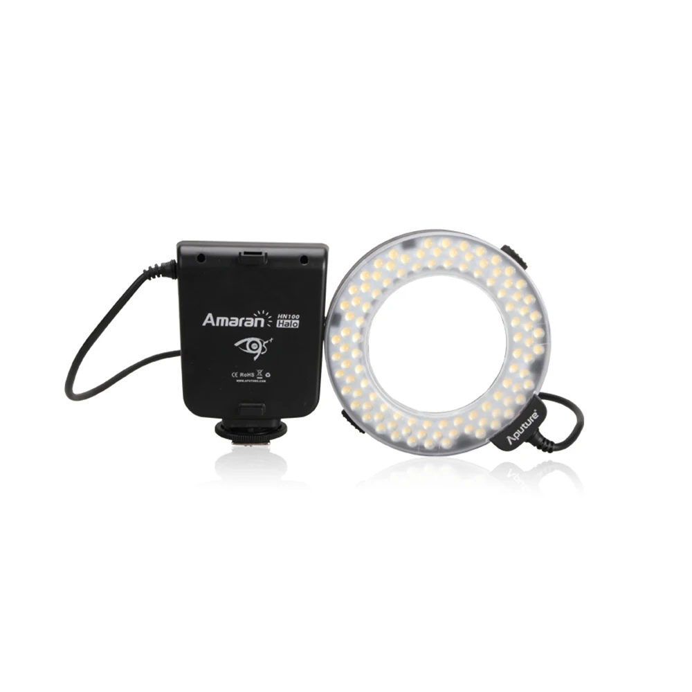 Aputure CRI 95 + Amaran Halo светодиодный кольцо вспышка HN100 для всех Nikon Камера с 8 кольца