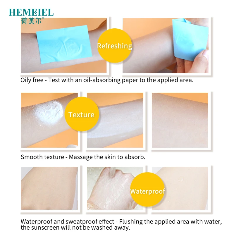 HEMEIEL Солнцезащитный спрей SPF50 летний открытый сильный солнцезащитный блок водонепроницаемый эффективный UVA UVB радиационный крем спрей для тела от солнца 150 мл