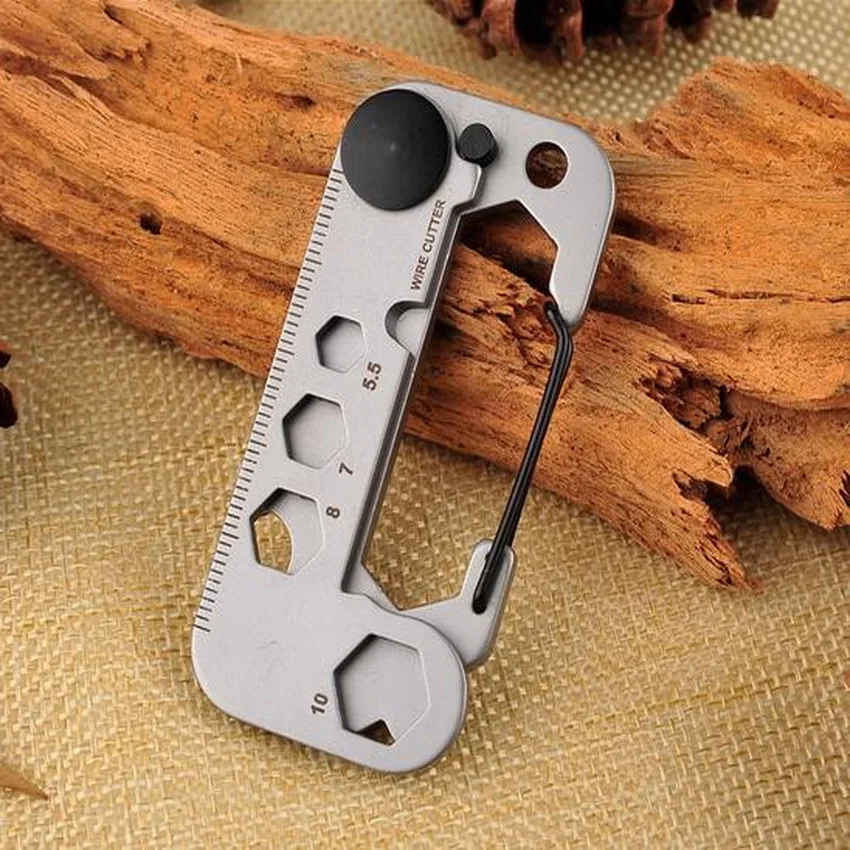 

Портативные гаджеты из нержавеющей стали для повседневного использования, многофункциональный складной инструмент для скалолазания, гаеч...