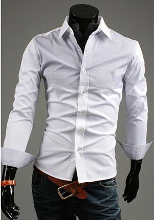 New autumn outfit joining together the wind hitting scene of a man's shirt Men's contracted leisure business long sleeve shirts |