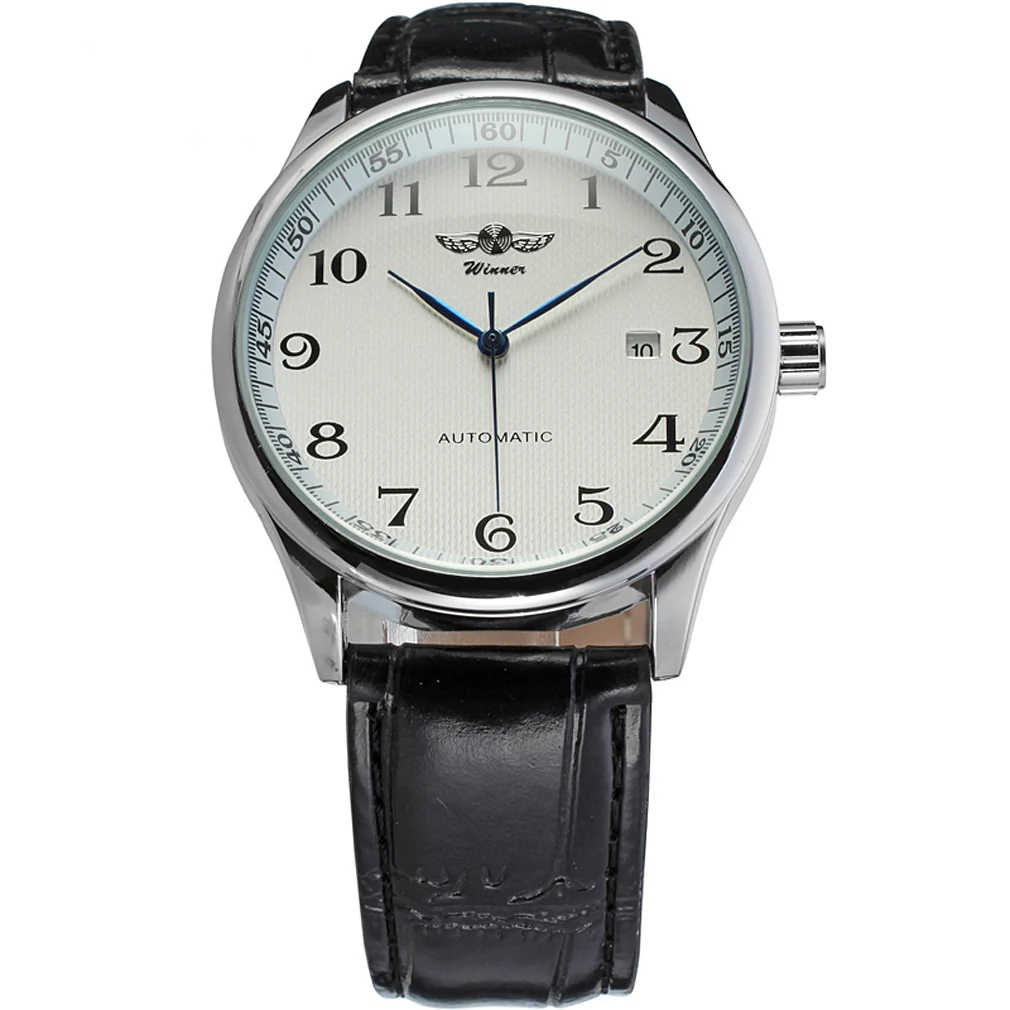 WINNER WATCH стильные и трендовые простые арабские цифровые часы с циферблатом, мужские часы с низкой клавишей, механические часы, две модели на выбор