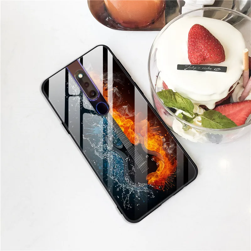 6,5" для OPPO F11 Pro чехол закаленного стекла задней панели жесткий чехол для OPPO F11 Pro F11Pro F 11 Pro чехол OppoF11Pro крышка бампера