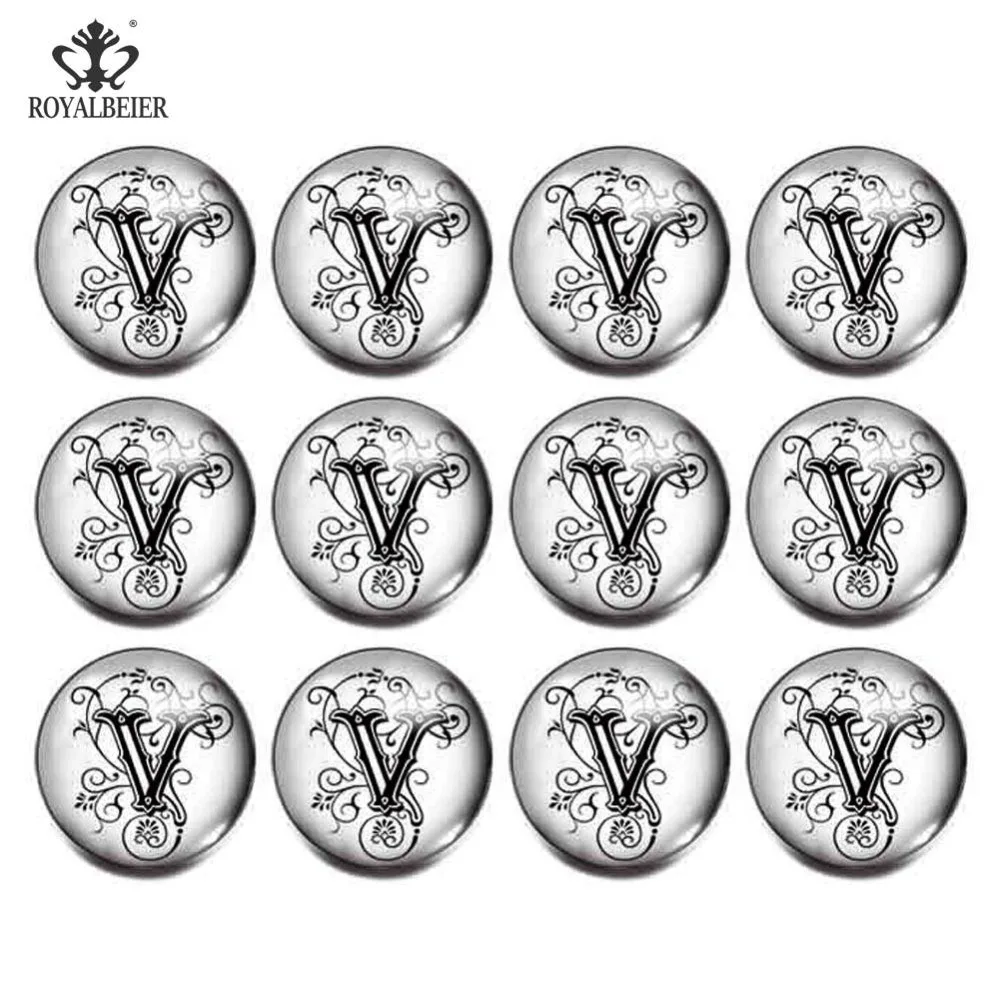 

12pcs/lot High Quality Black and White Women Alphabet Blessing 18/20mm Glass Snap Button Jewelry Faceted Snap Bracelet KZa004c