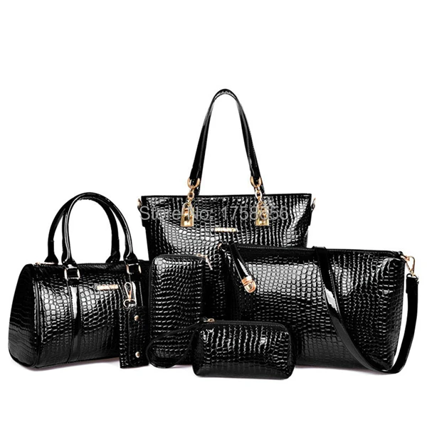 2015 hot selling 6 sets of medium and small portable women messenger bags high-quality casual PU composite bag 5 colors | Багаж и сумки