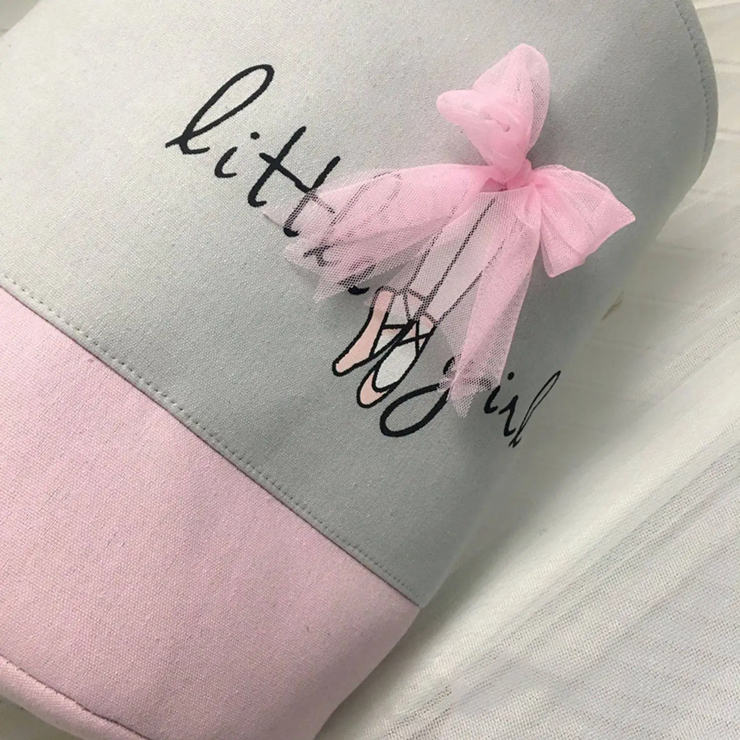 Розовая корзина для белья органайзер грязной одежды хлопок балетная девочка