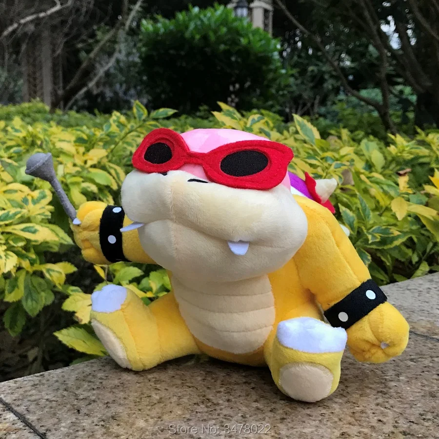 Mu&ntilde;eco de peluche de Super Mario 3 para ni&ntilde;os, juguete de animales de peluche con etiqueta, de 7 pulgadas, Bowser, Roy Koopa-0