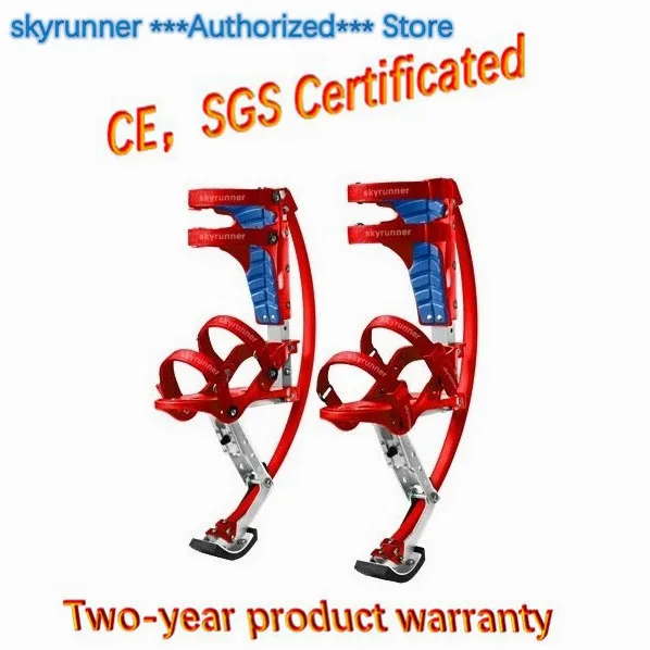Jump Stilts Children Kids  Skyrunner  Weight is 44~88lbs/20~40kg Red Color/Exercise Parkour  Flying Shoes Fun Fitness