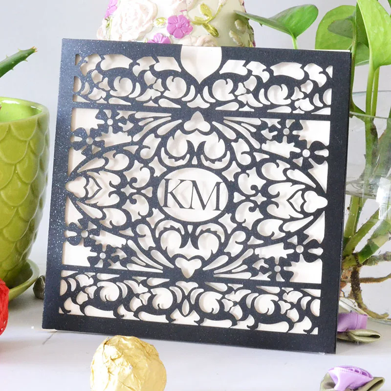 Оптовые Заказные арабские свадебные пригласительные открытки дешевые лазерные