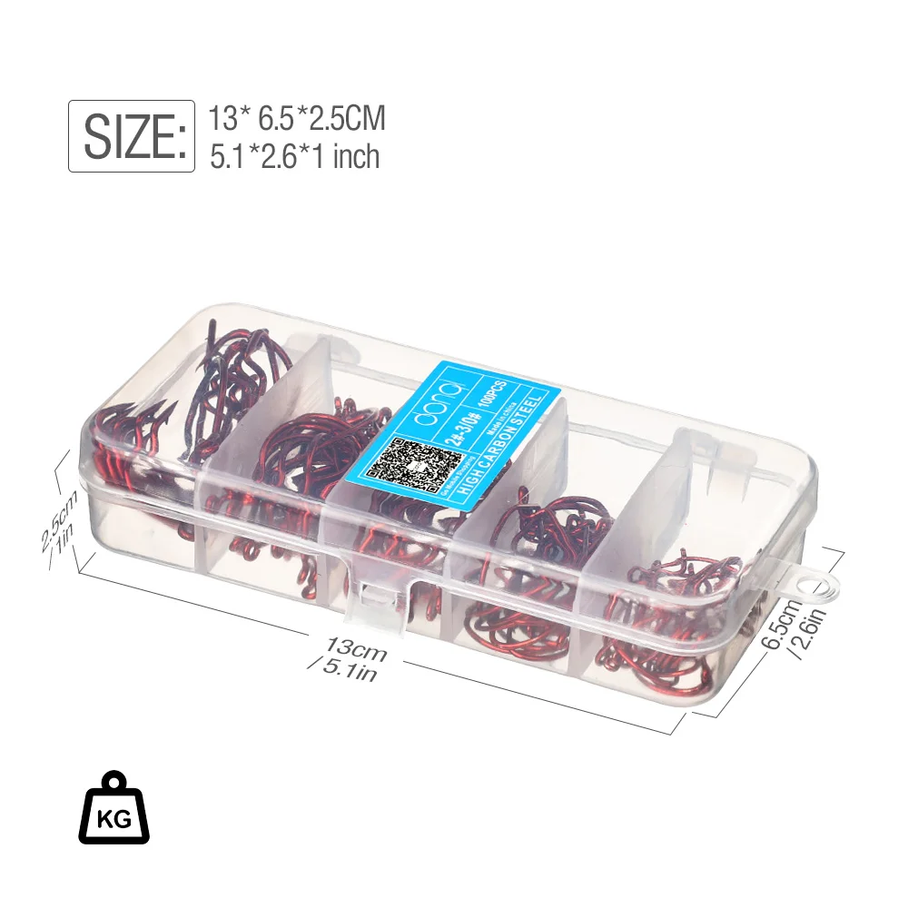 50/100 шт. рыболовные крючки из углеродистой стали | Спорт и развлечения