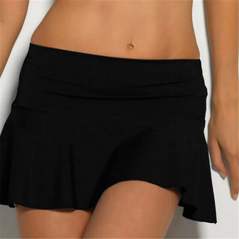 Solid Women High Waisted Pleated Swim Skirt | Спорт и развлечения