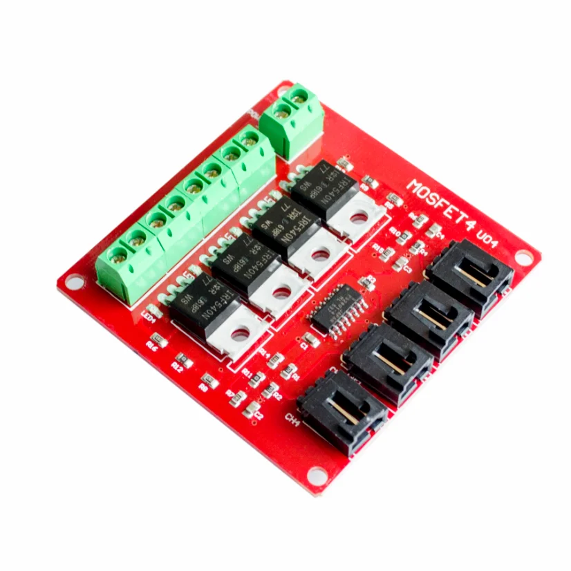 Четыре канала 4 маршрут MOSFET Кнопка IRF540 V4.0 + модуль коммутатора для|mosfet module|button switch
