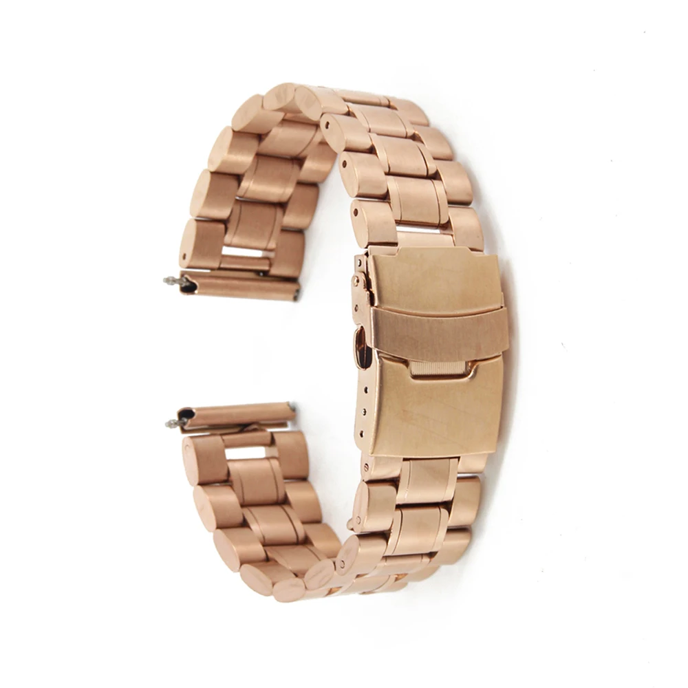 Stainless Steel Watch Band 16mm 18mm 20mm 22mm 24mm for Tissot 1853 Safety Clasp Strap Loop Belt Bracelet Black Gold Silver