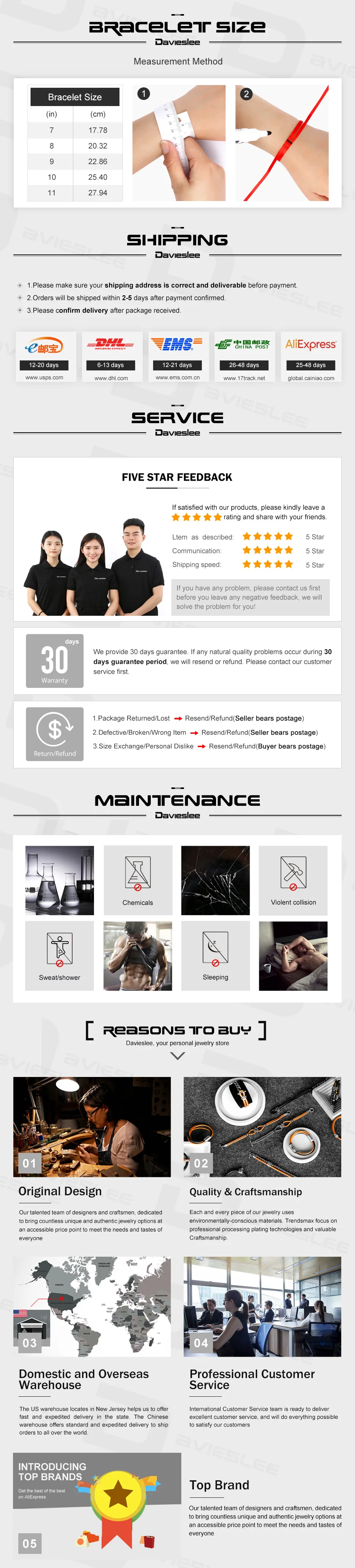 Женские браслеты Davieslee, 3 мм, нержавеющая сталь, золотой цвет, медицинский уход, оповещение, ID браслеты для женщин, Новое поступление, LKB639