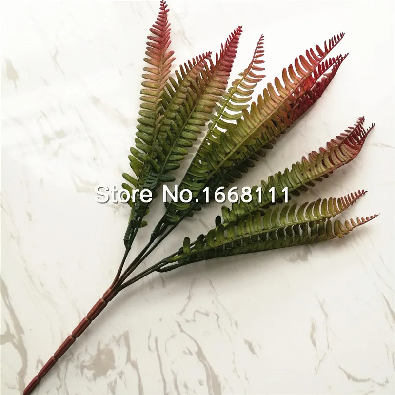 5 шт. естественный вид персидский лист 46 см Искусственный гибкий клей завод для