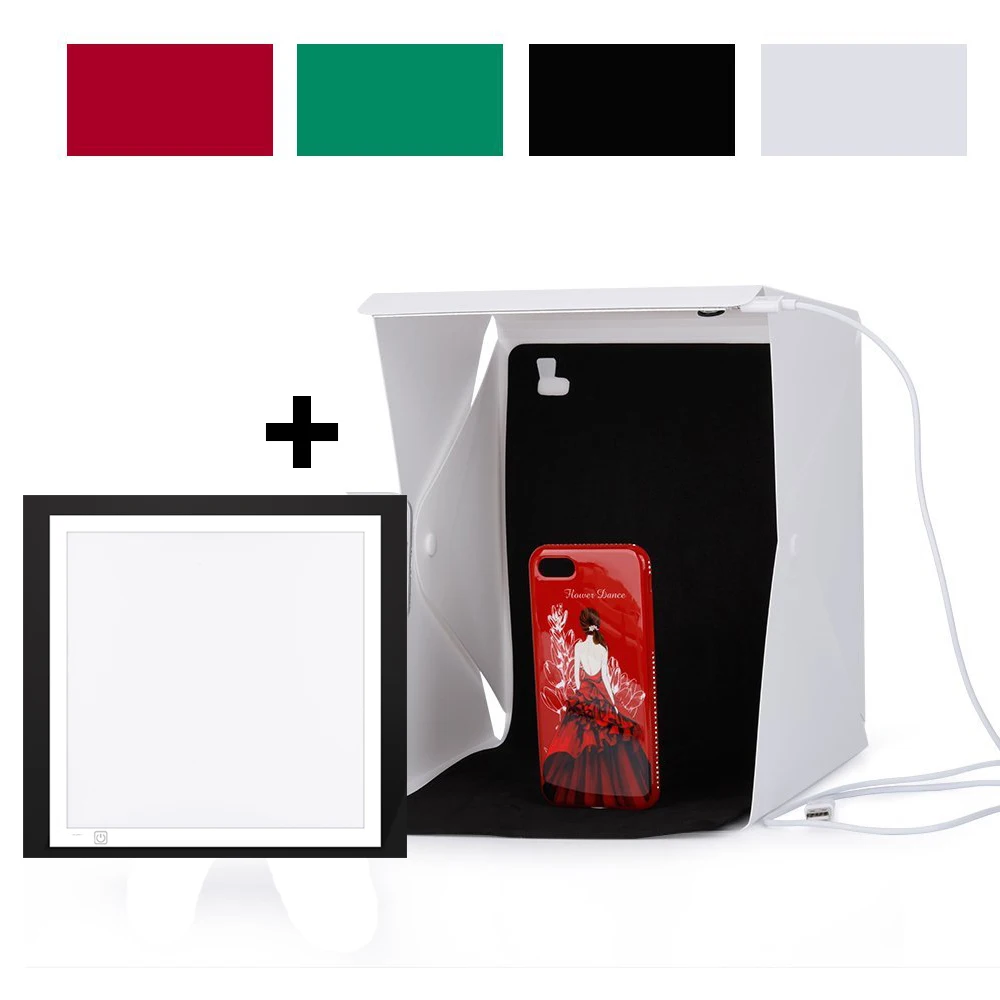 Новинка 2017 года складной мягкий бокс со светодиодной подсветкой