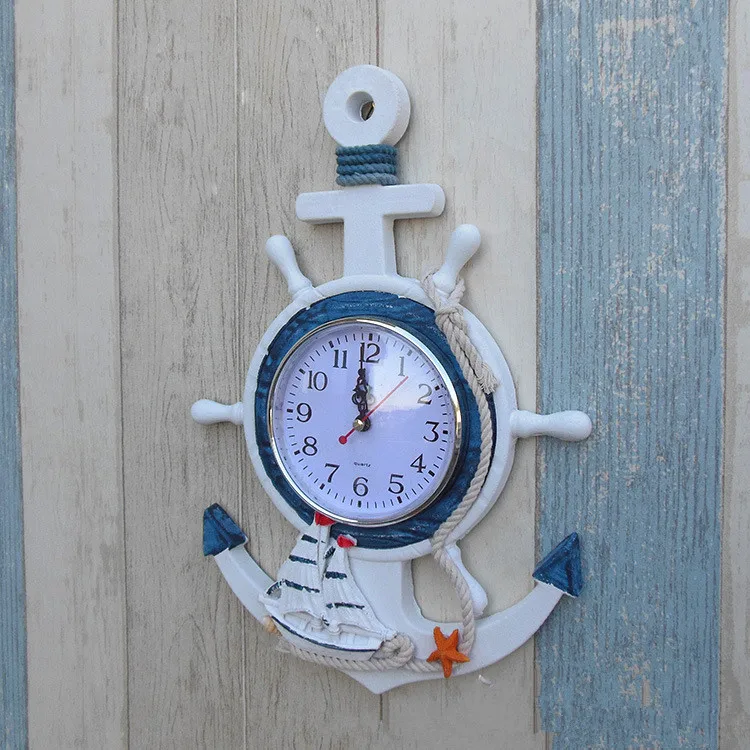 1 шт. Якорь часы Пляж Морская тематика морской корабль колеса рулевое колесо