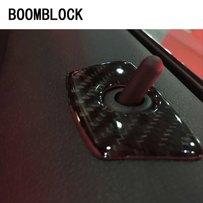 BOOMBLOCK 4 шт./компл. автомобильные Чехлы отделочные наклейки из углеродного волокна