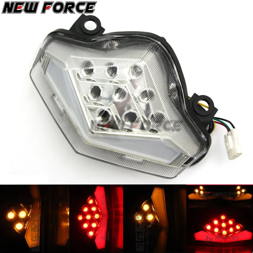 For KAWASAKI NINJA650R ER6N 12-14 Motorcycle plastic integrated LED tail light smoke color rear turn signal |