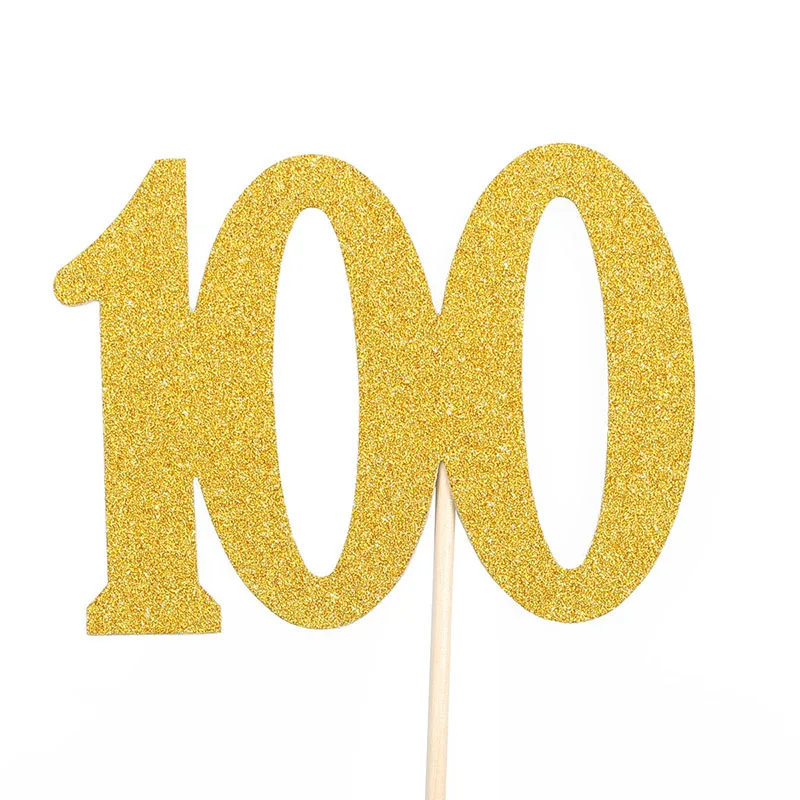 10pcs 100 10 шт. 10 20 30 40 50 60 70, 80, 90, 100 года с удовольствием на День рождения; юбка-американка с блестками в виде пирожного в чашке с обувью, вечерние аксессуары для взрослых - Цвет: 10pcs 100