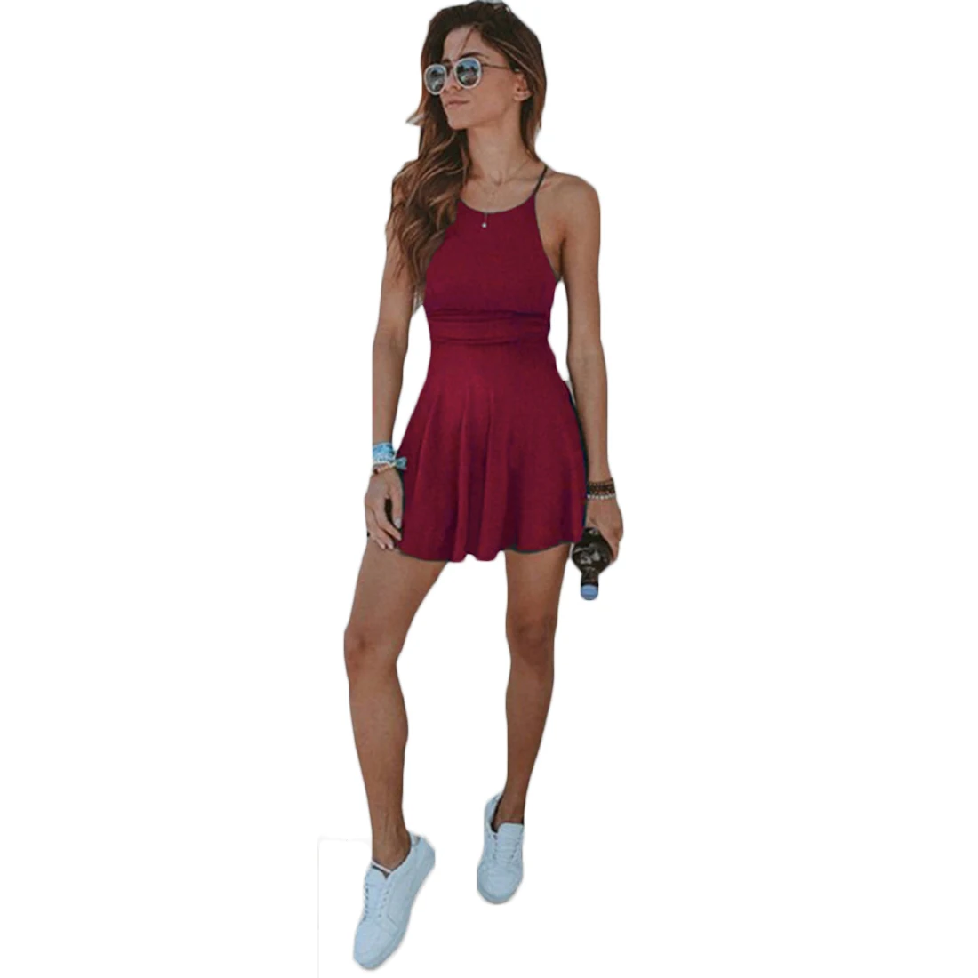 2018 модное сексуальное женское летнее вечернее повседневное Короткое мини платье