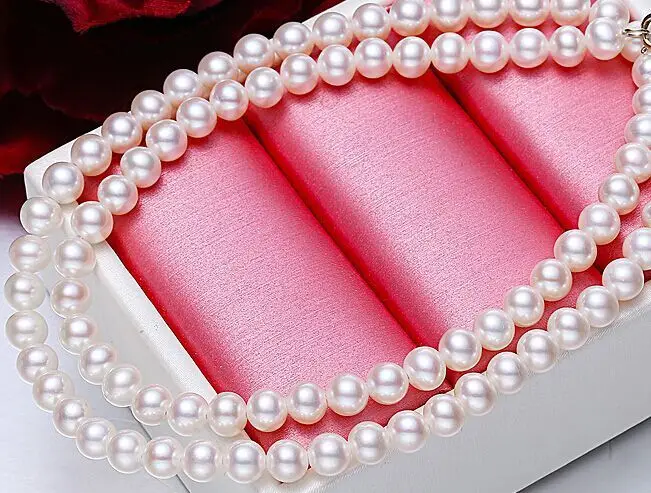 Классический 9-10mmAAA Южное море круглый белый жемчуг ожерелье 24 дюйма 925S |