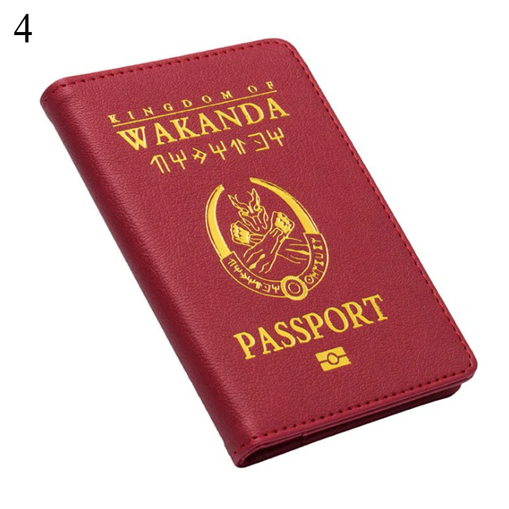 4 SFG HOUSE Wakanda Passort Обложка унисекс высокое качество кожа держатель для карт Обложка для паспорта Хогвартс Asgard чехол для паспорта - Цвет: 4