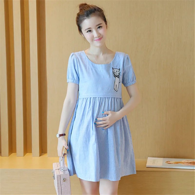 Новое платье для кормящих мам женская одежда беременных коллекция 2016 года летняя