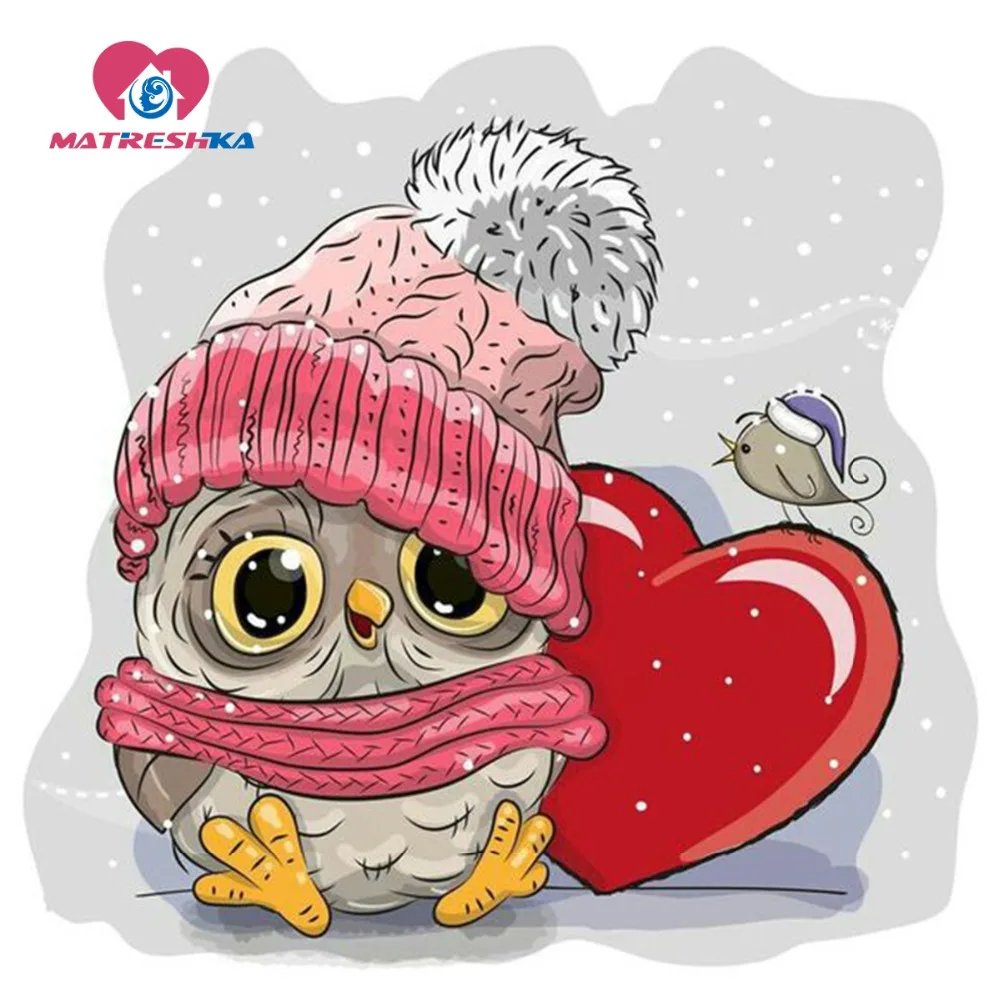 Алмазная вышивка для детей с мультипликационным принтом Сова 5d Сделай Сам