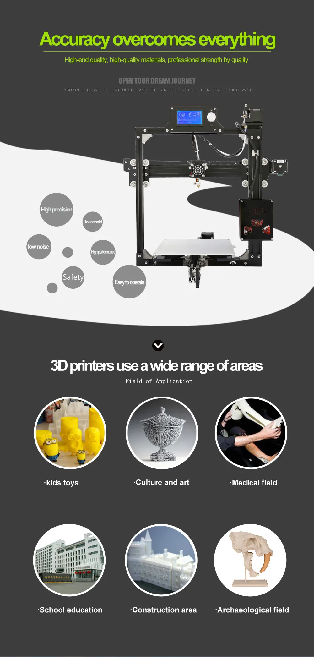 Anet A8 A6 E10 A3S A2 3d Принтер Высокоточный экструдер Prusa i3 3d принтер комплект DIY Impresora 3d с PLA нитью