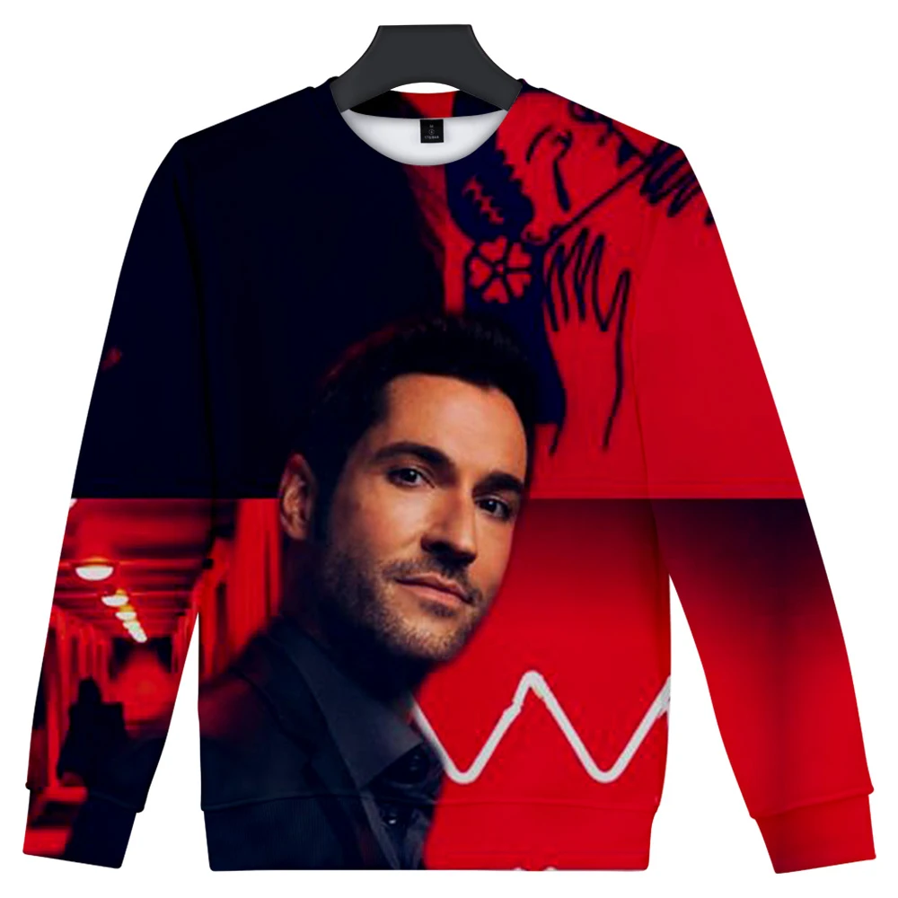 Горячая Lucifer Толстовка Lucifer Morningstar толстовки хороший открытый пуловер Толстовка Осень мужские длинные толстовки