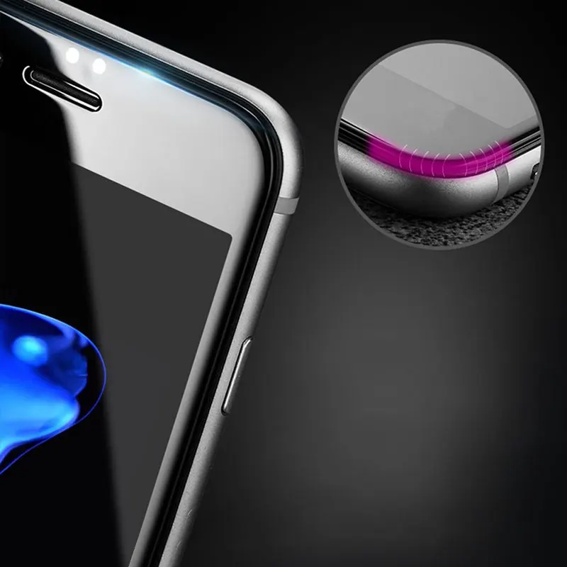 Закаленное стекло 9D с полным покрытием для iPhone 6 7 8 Plus Защита экрана X XS MAX XR