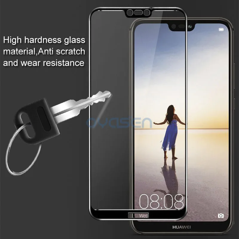 2 шт./лот Полное покрытие экрана протектор для Huawei P20 Lite Nova 3e 5 84 дюймов 9H закаленное