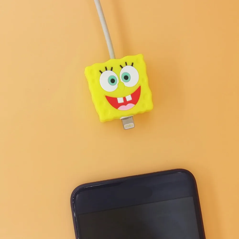 100PcRandom милый мультфильм укус животных кабель протектор для iPhone XS XR 8 7 6USB кабель для передачи данных чомперы зарядное устройство провода намотки Органайзер