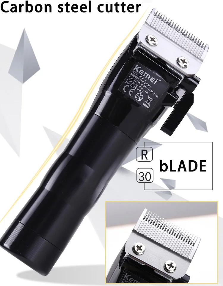 Kemei Professional машинка для стрижки волос электрическая мощная Беспроводная Машинка для стрижки волос Триммер Инструменты для укладки волос Парикмахерская
