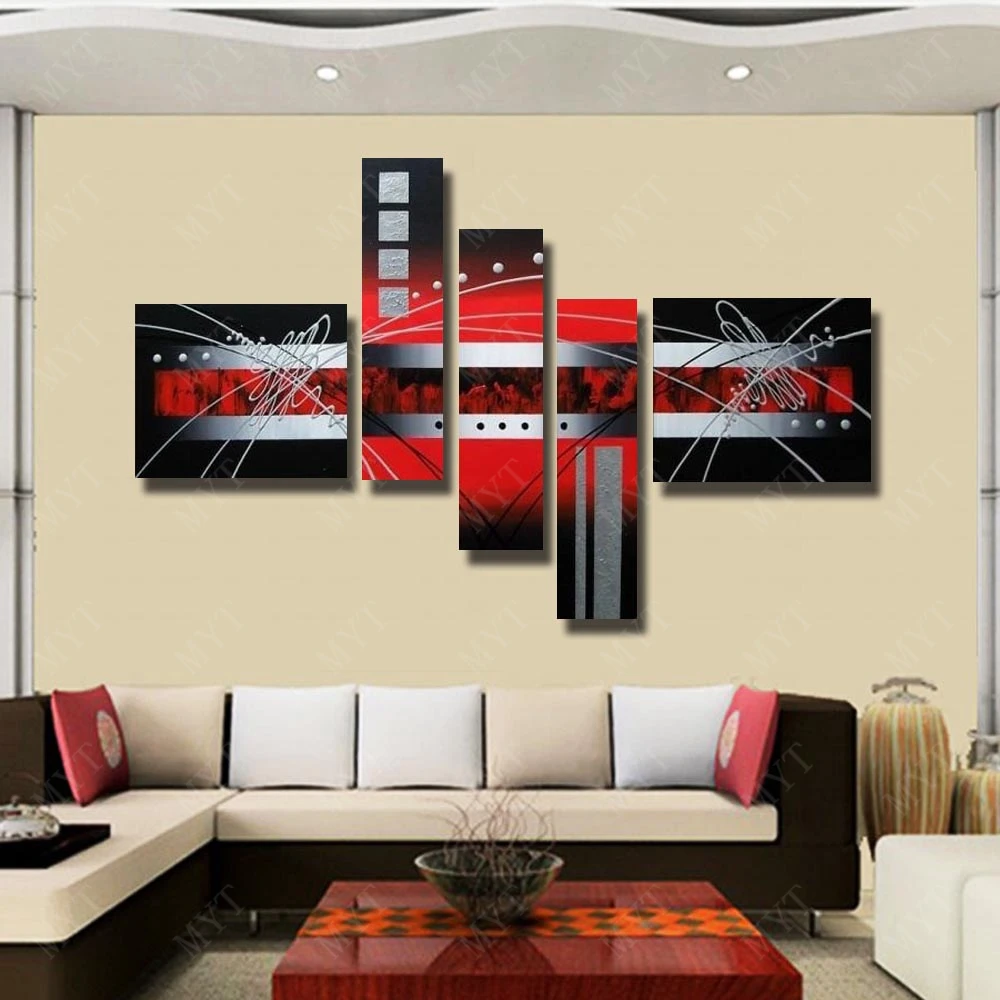 Free shipping wall canvas art oil painting large size by hand painted abstract paintings for wholesale | Дом и сад