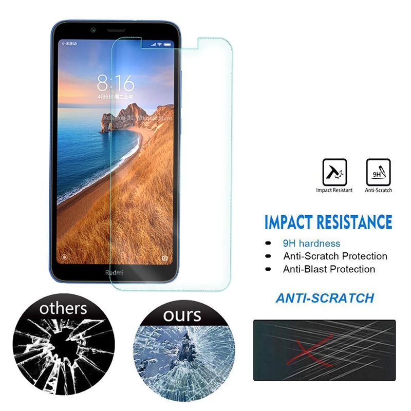 2 шт. закаленное стекло для xiaomi redmi 7a защита экрана защитное note 7 xaomi xiomi redmi7a a