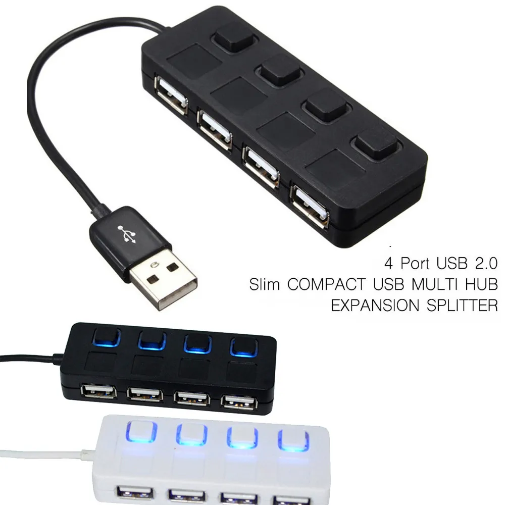 Новый тонкий высокоскоростной USB 2 0 3 концентратор вкл./выкл. картридер внешний 4