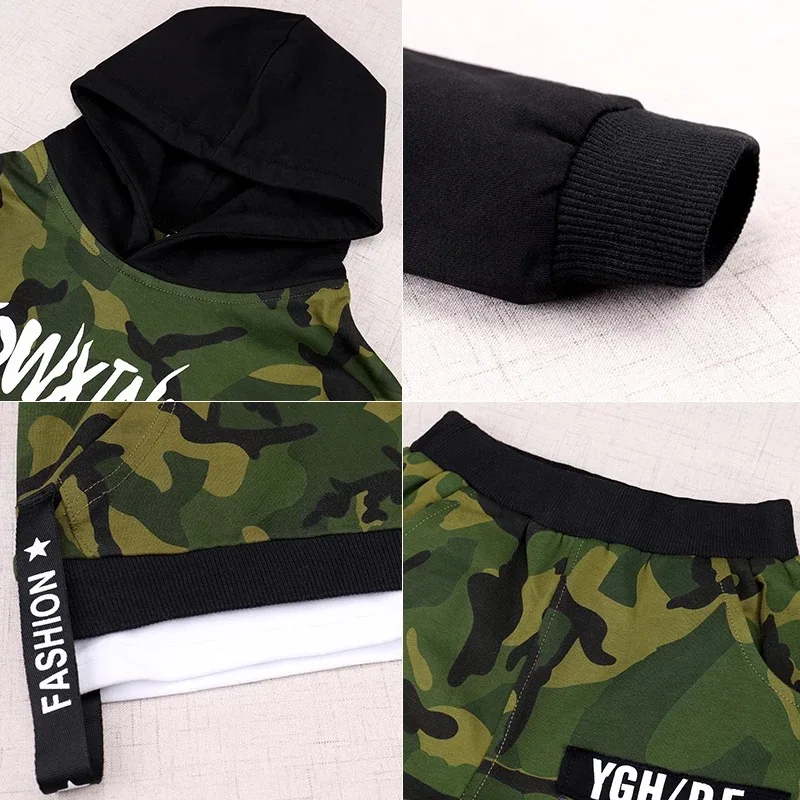

Spring Autumn Boys Clothing Sets Teenager Boys Tracksuit Children Sports Suits Hooded Sweatshirt+Pants Kids