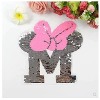 m bowknot letters reversible change color sequins sew on patches for clothes diy patch applique bag clothing coat jeans craft