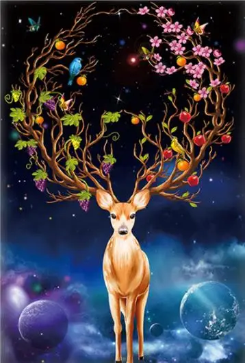5D алмазная живопись сделай сам пейзаж оленя квадратные стразы наборы для вышивки